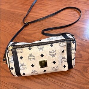 MCM Black and White Crossbody Bag